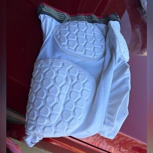 Padded White football girdle large